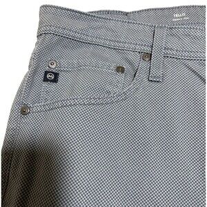 Adriano Goldschmied AG Tellis Jeans Mens Blue Gray geometric pattern Pants 34x34